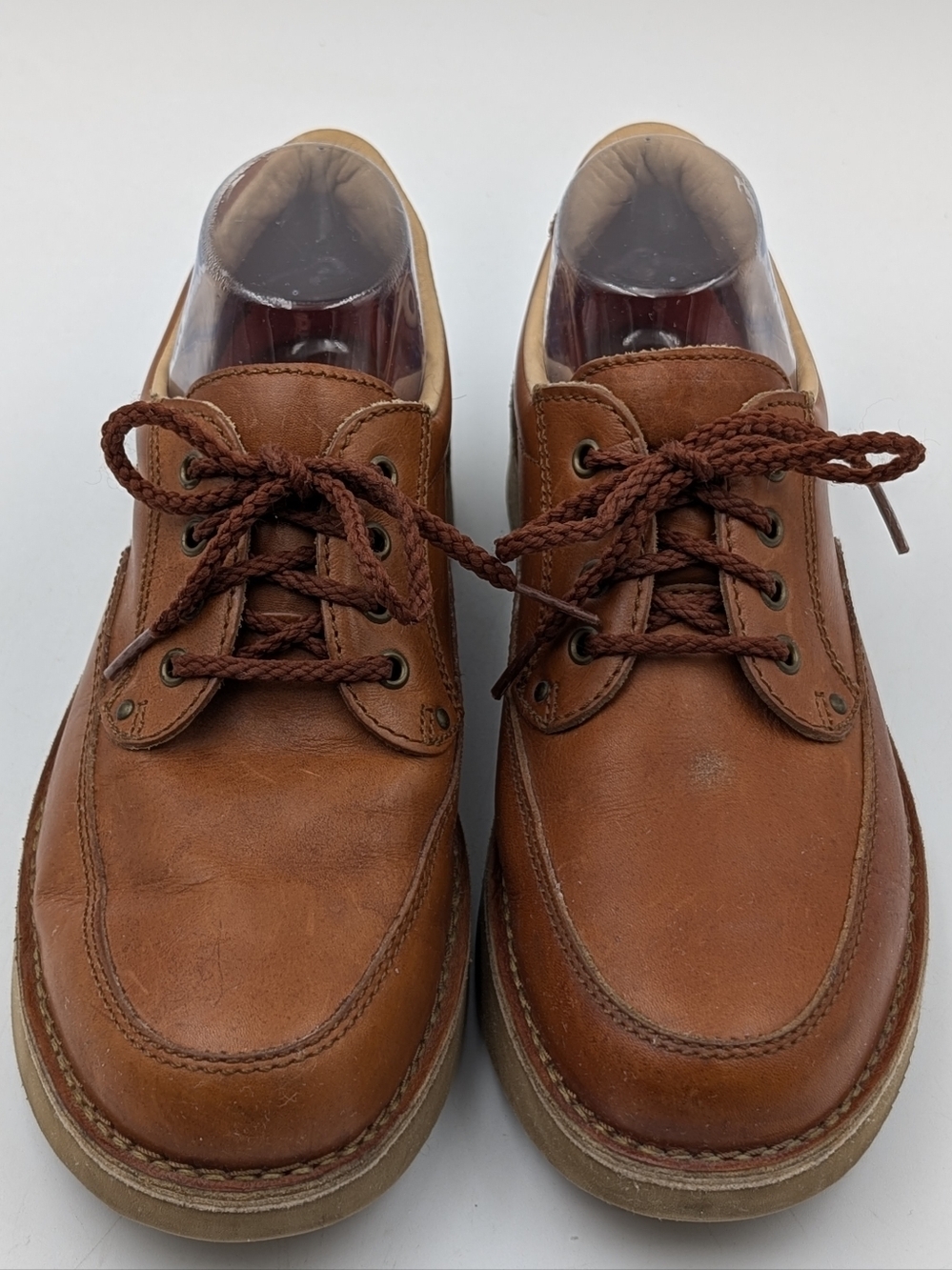Title: Vintage RocSports by Rockport Brown Leather Moc-Toe Oxford Vibram Men's 8
